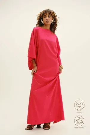 kaftan em viscolinho linen vermelho