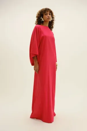 kaftan em viscolinho linen vermelho