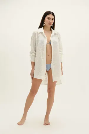 camisão em laise branco