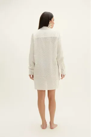 camisão em laise branco