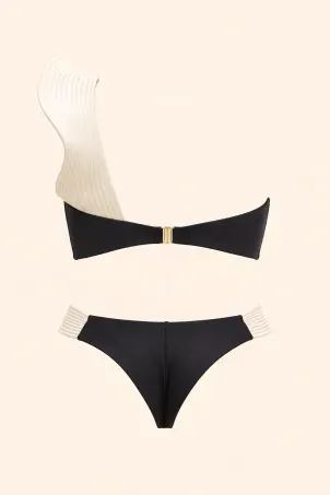 conjunto top paula e calcinha anatômica mirella falésias preto e branco