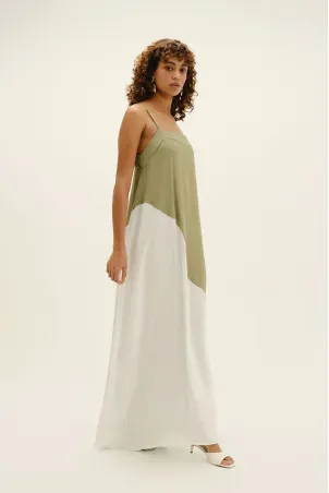 vestido longo organic verde