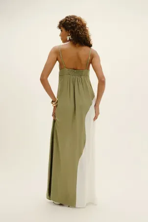 vestido longo organic verde