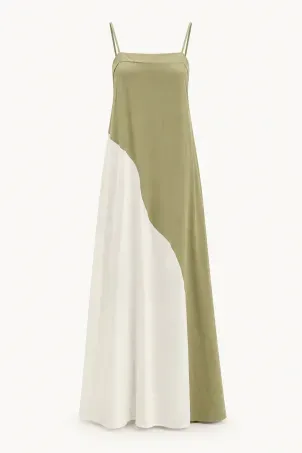 vestido longo organic verde