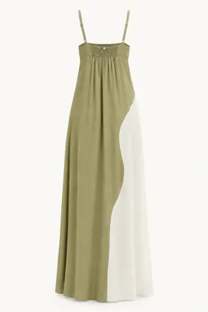 vestido longo organic verde