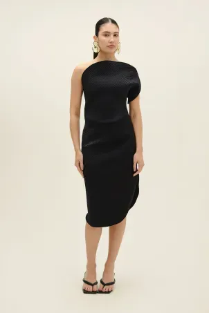 vestido em matelassê onna preto