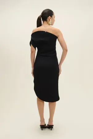 vestido em matelassê onna preto