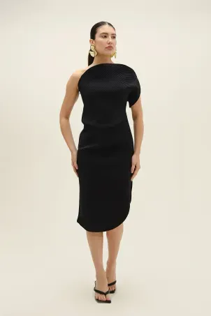 vestido em matelassê onna preto