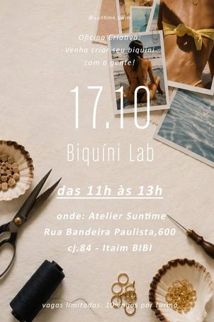 oficina biquíni lab dia 17 outubro 2026 às 11 h