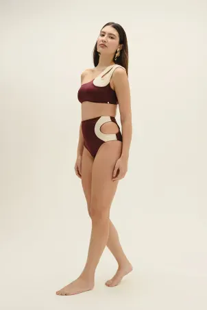 calcinha hot pant contour cabernet