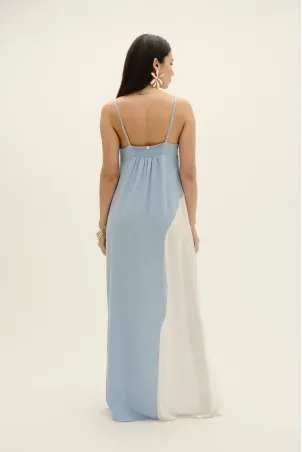 vestido longo organic topázio