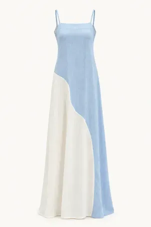 vestido longo organic topázio