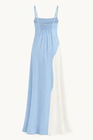 vestido longo organic topázio