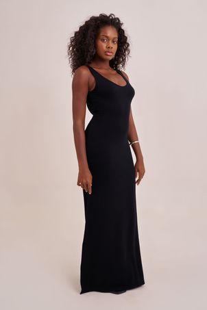 Vestido Longo Bamboo Júlia Preto